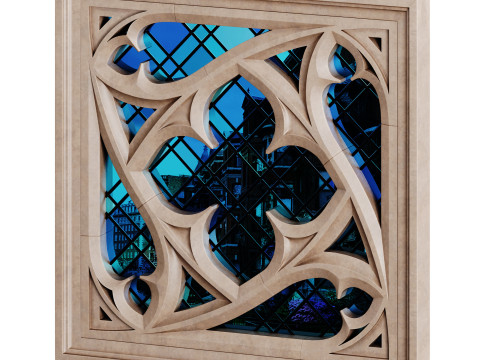 Gothic Window 02 Modelo 3D