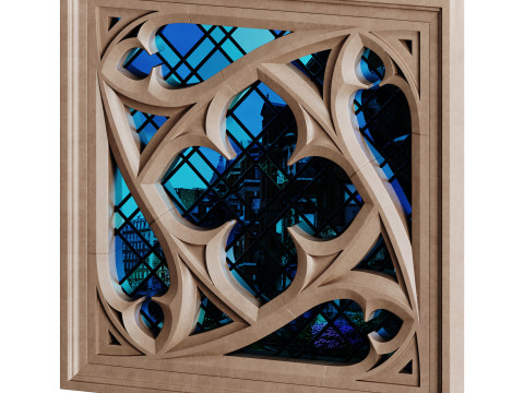Gothic Window 02 Modelo 3D