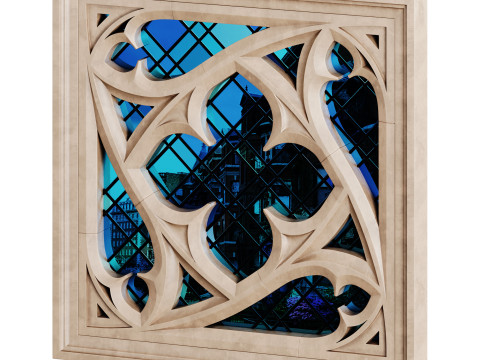 Gothic Window 02 Modelo 3D