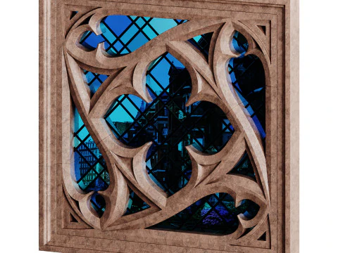Gothic Window 02 3D Model