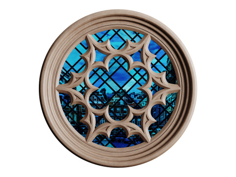 Gothic Window 03 Modèle 3D
