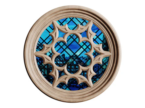 Gothic Window 03 3D Model