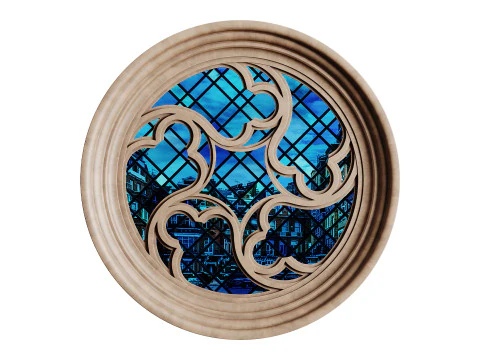 ゴシックウィンドウ04 3Dモデル