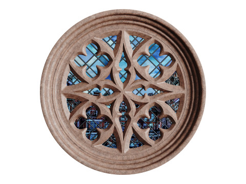 Gothic Window 06 Modelo 3D