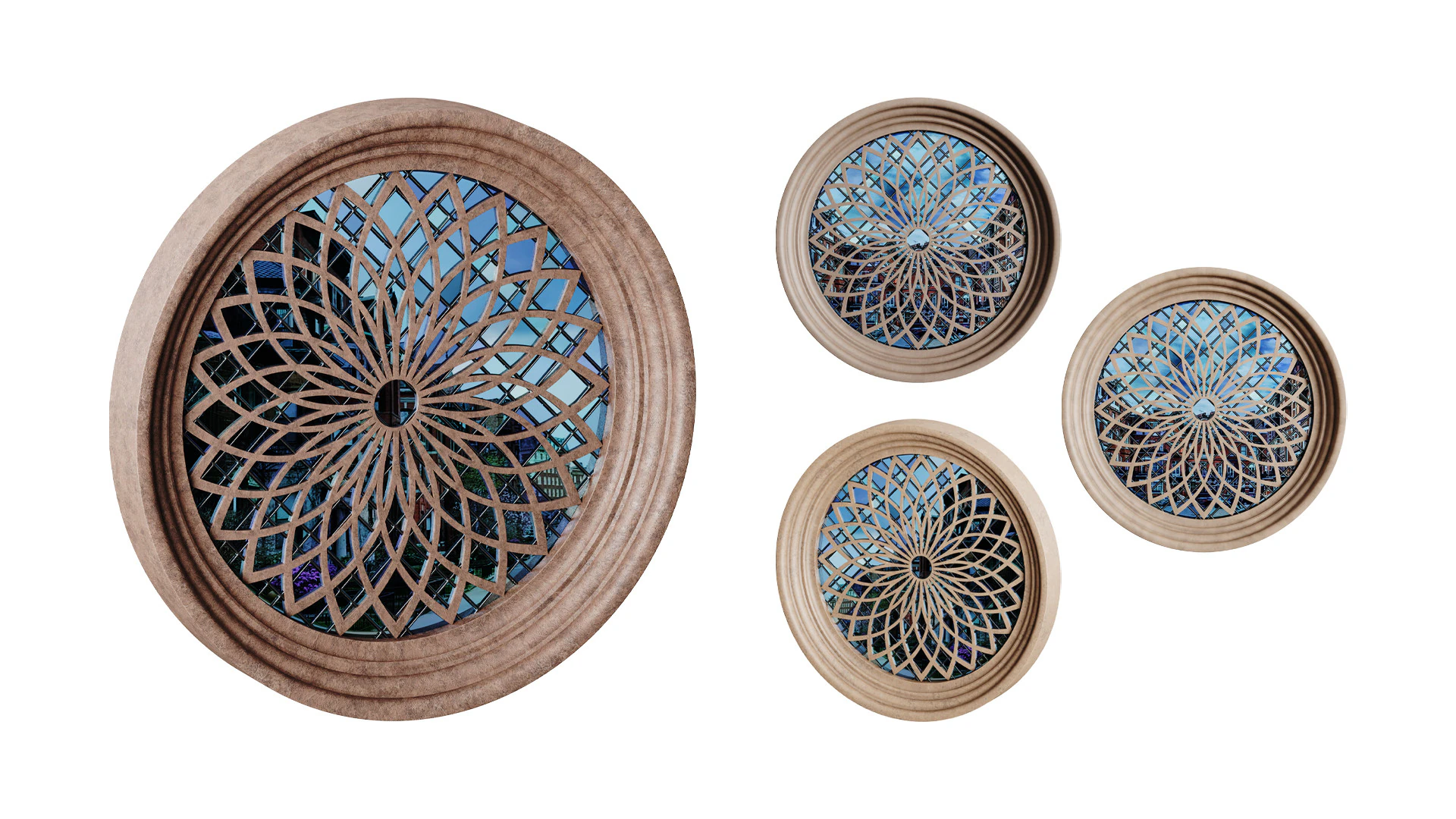 Gothic Window 07 3D Model .c4d .max .obj .3ds .fbx .stl .blend 