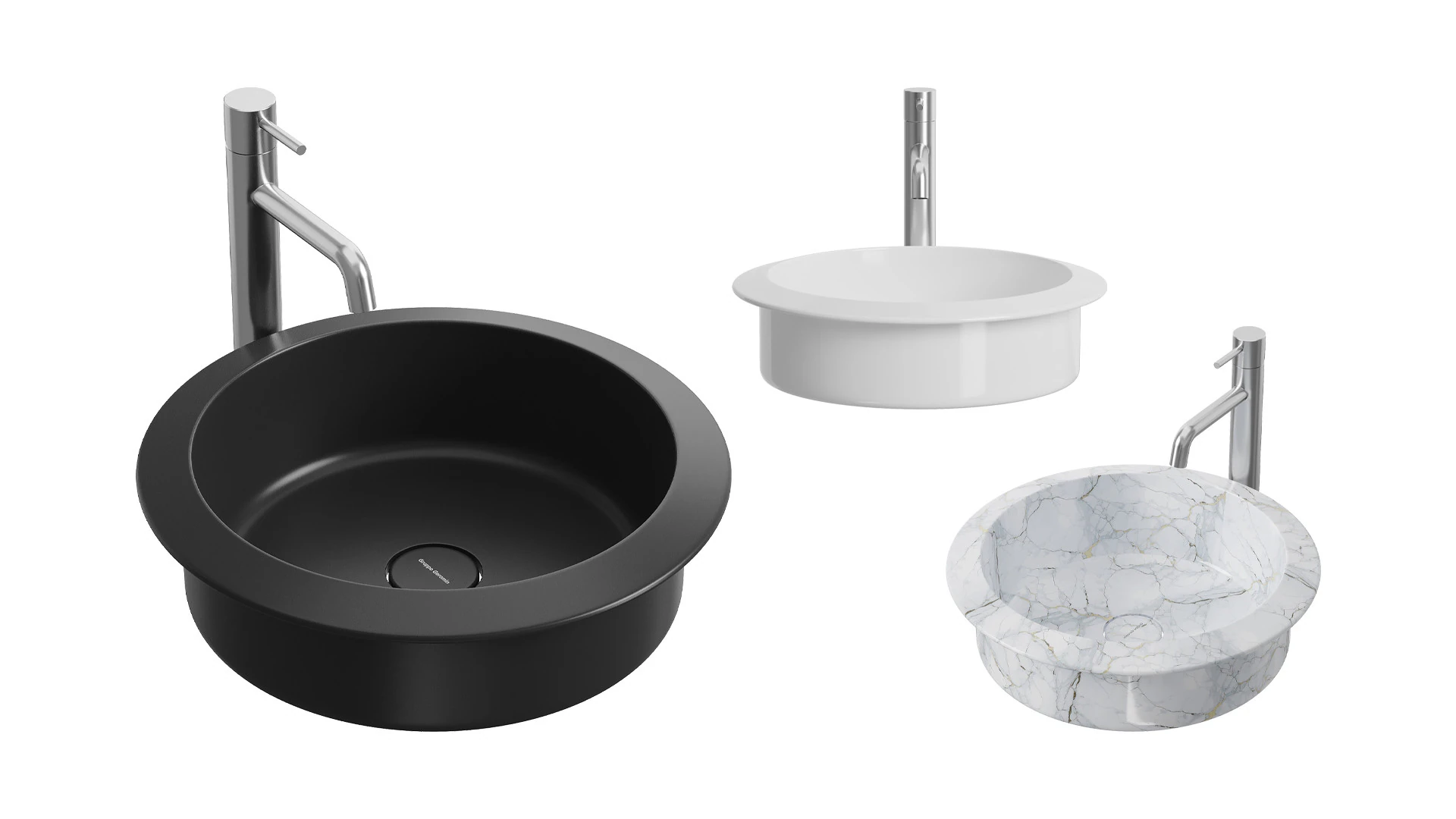 Gruppo Geromin AVIGO Washbasin 3D Model .c4d .max .obj .3ds .fbx .stl .blend 