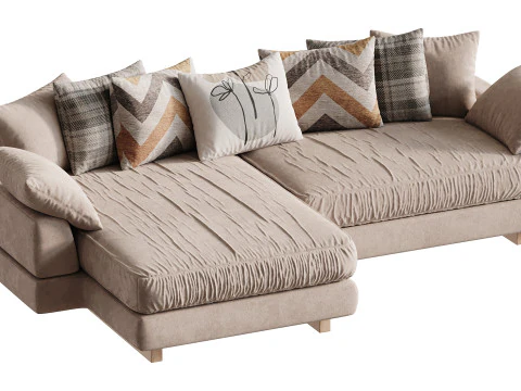 AMUR Puffy Sofa 3D Model