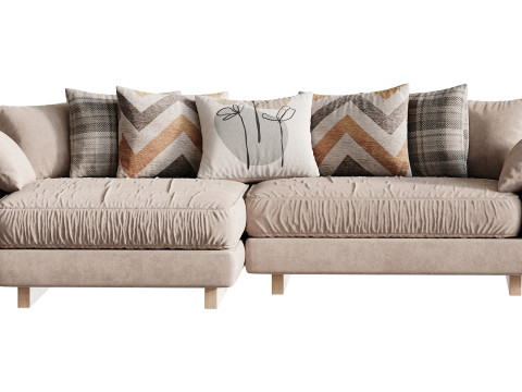 AMUR Puffy Sofa 3D Модель