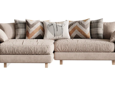 AMUR Puffy Sofa 3D Model