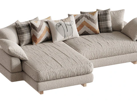 AMUR Puffy Sofa 3D Model
