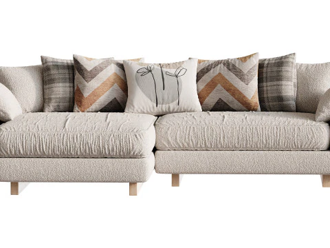 AMUR Puffy Sofa 3D Model