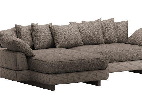 AMUR Puffy Sofa 3D Model