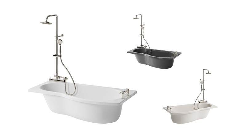 Bathtub 3D Model .c4d .max .obj .3ds .fbx .stl .blend