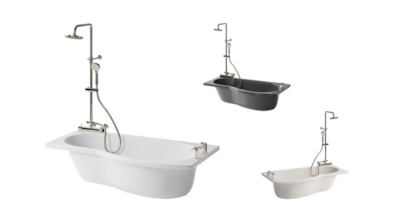 Bathtub 3D Model .c4d .max .obj .3ds .fbx .stl .blend 