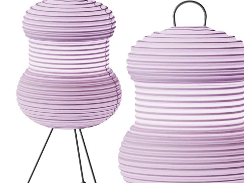 Candeeiro de mesa inspirado em Noguchi japon&ecirc;s Modelo 3D