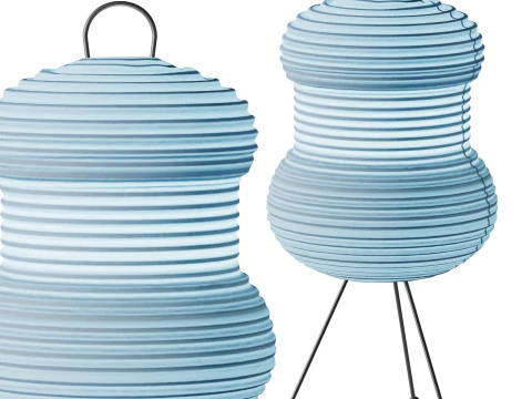 Candeeiro de mesa inspirado em Noguchi japon&ecirc;s Modelo 3D