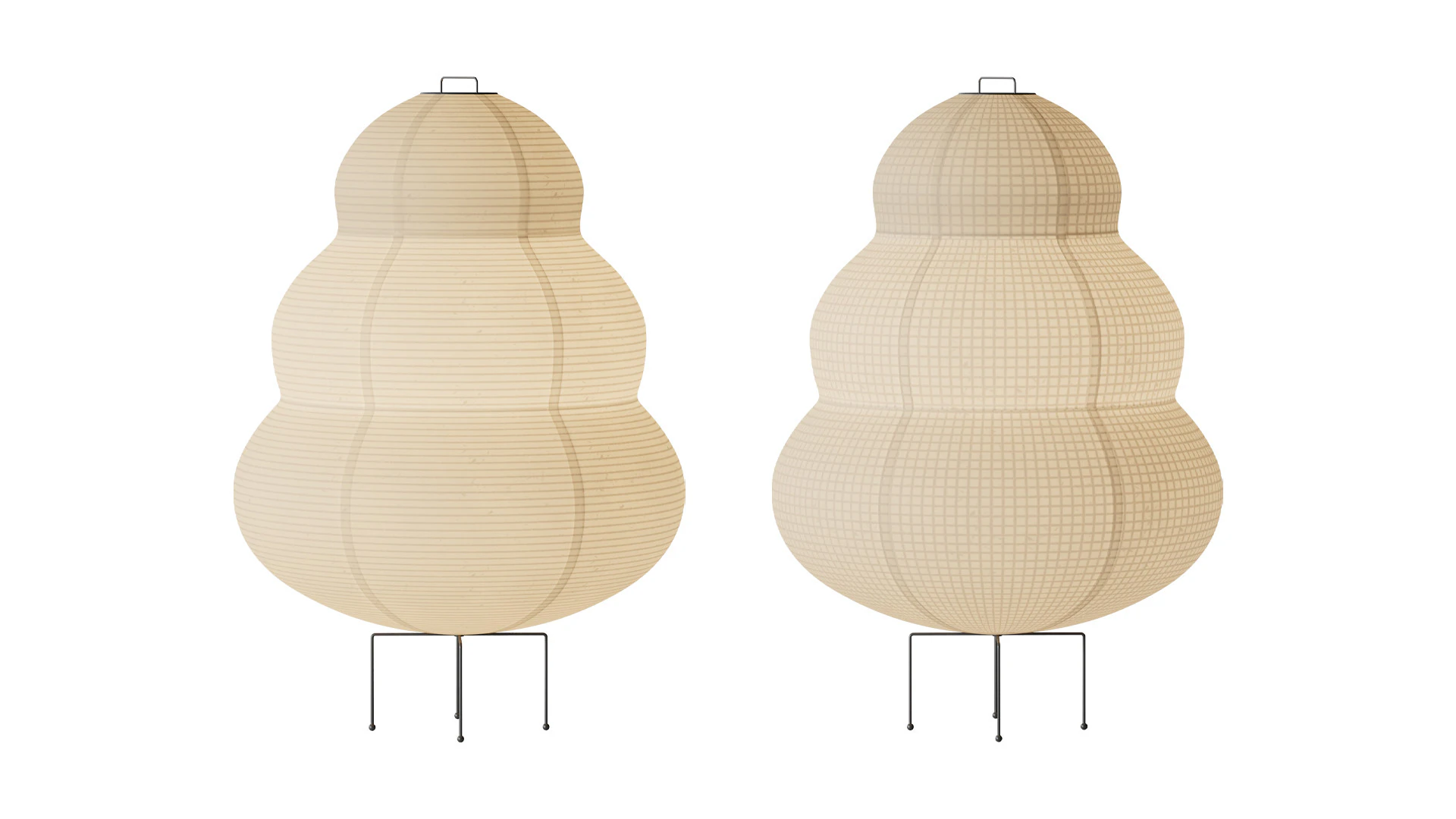 Japanese Paper Floor Lamp 3D Model .c4d .max .obj .3ds .fbx .stl .blend 