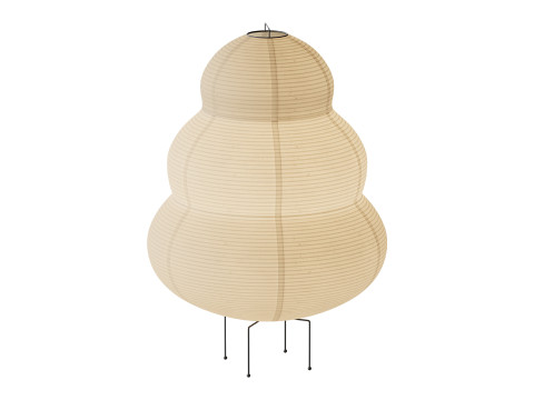 Japanese Paper Floor Lamp Model 3D