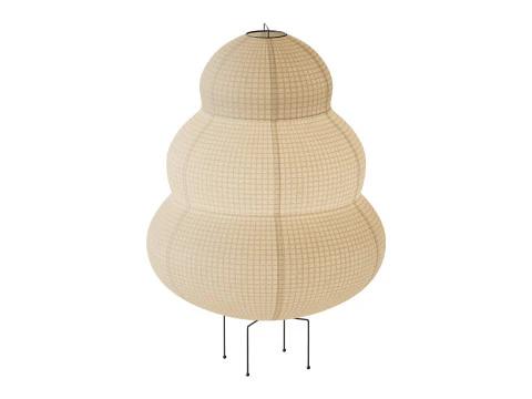 Japanese Paper Floor Lamp 3D Model