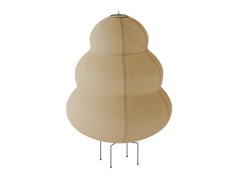 Japanese Paper Floor Lamp Model 3D