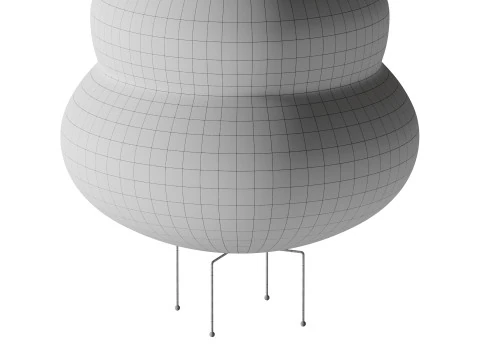 Japanese Paper Floor Lamp 3D Model