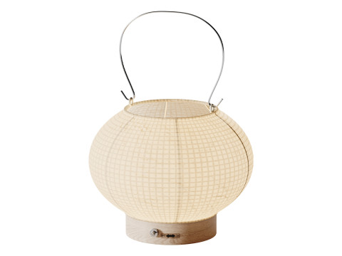 Japanese Paper Lantern Light 3D Model