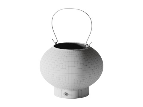 Japanese Paper Lantern Light 3D Model