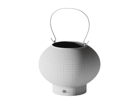 Japanese Paper Lantern Light 3D Model