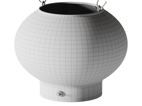 Japanese Paper Lantern Light 3D Model
