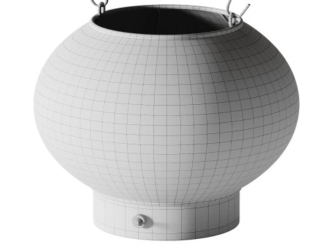 Japanese Paper Lantern Light 3D Model