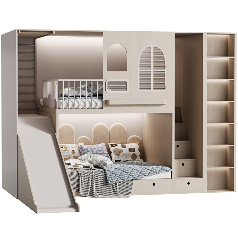 Childrens bunk bed 34 3D 模型 .c4d .max .obj .3ds .fbx .stl .blend
