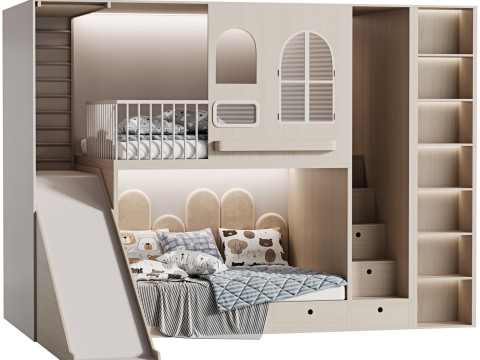 Childrens bunk bed 34 Model 3D
