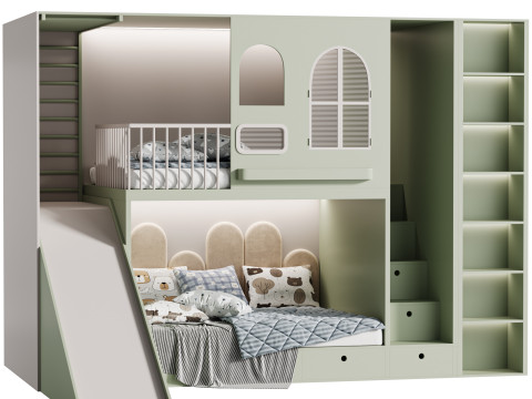 Childrens bunk bed 34 3D 模型