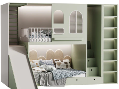 बच्चों का चारपाई बिस्तर 34 3D मॉडल