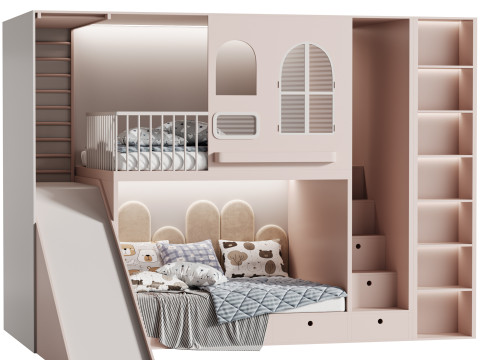 Childrens bunk bed 34 3D 模型