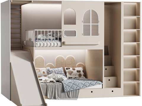 Childrens bunk bed 34 3D 模型