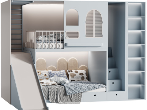 Childrens bunk bed 34 3D 模型