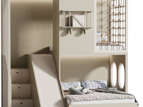Childrens bunk bed 35 3D Model