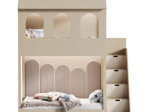 Letto a castello per bambini 37 Modello 3D