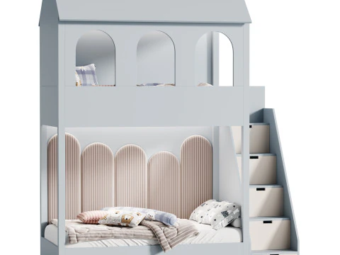 Letto a castello per bambini 37 Modello 3D