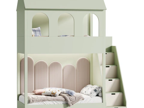Letto a castello per bambini 37 Modello 3D
