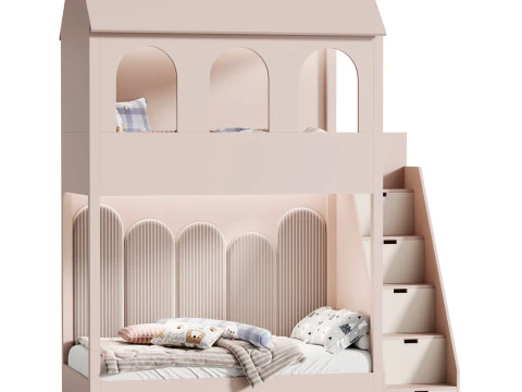 Letto a castello per bambini 37 Modello 3D