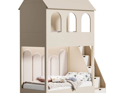 Letto a castello per bambini 37 Modello 3D