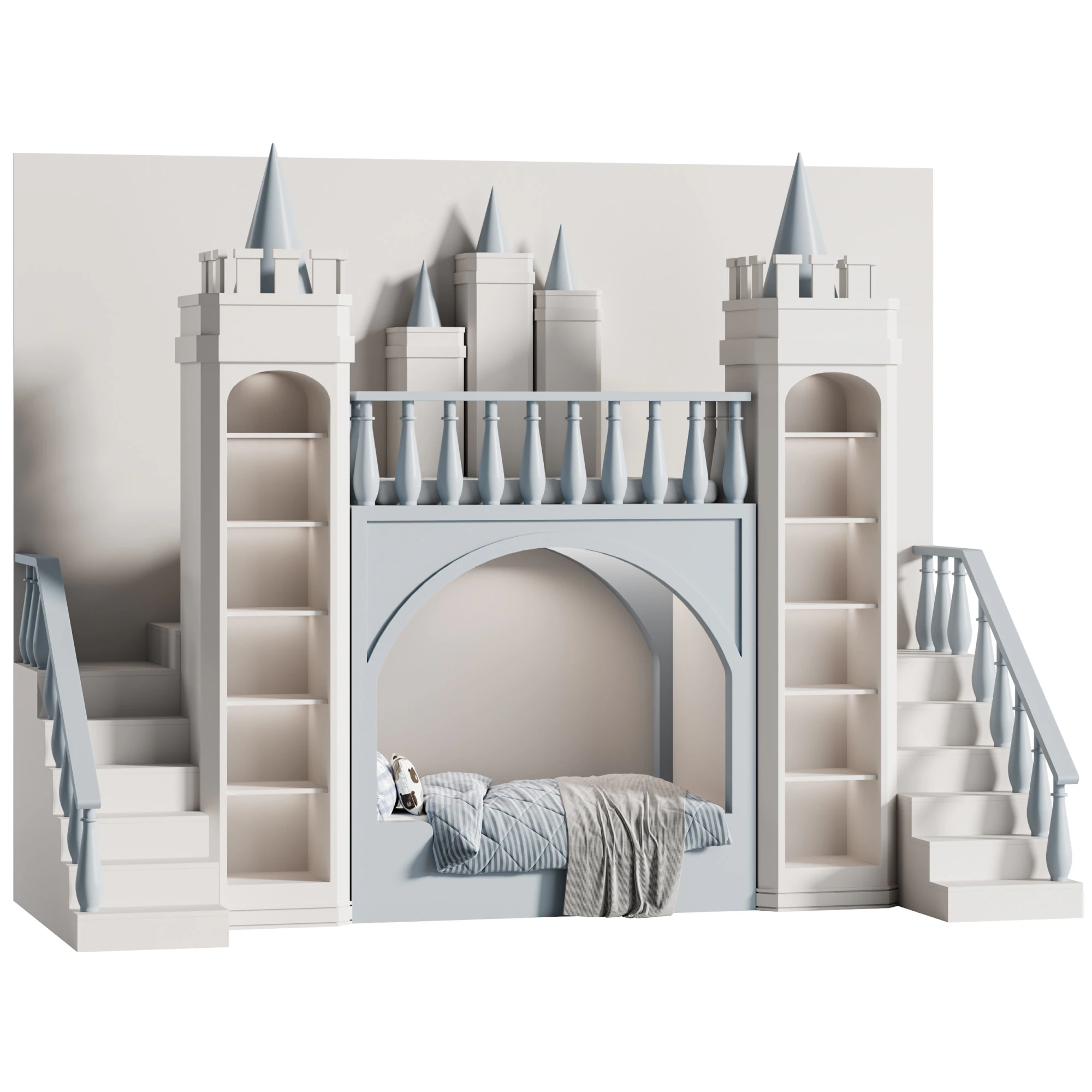Letto a castello per bambini 38 Modello 3D .c4d .max .obj .3ds .fbx .stl .blend