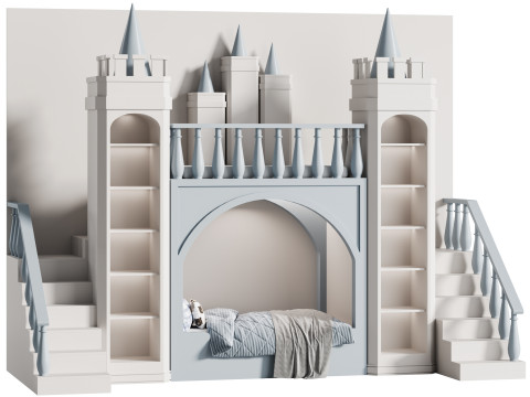 Childrens bunk bed 38 Model 3D