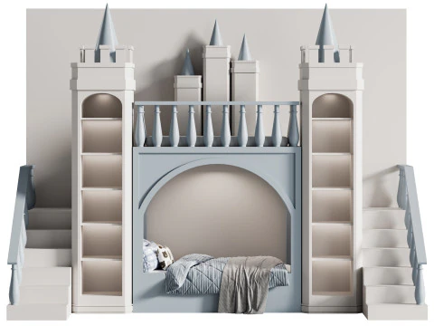 Letto a castello per bambini 38 Modello 3D