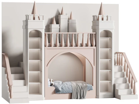 Letto a castello per bambini 38 Modello 3D