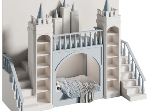 Letto a castello per bambini 38 Modello 3D