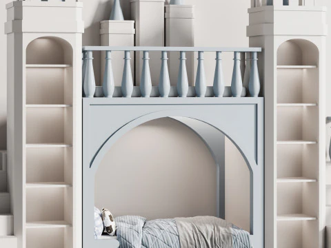 Letto a castello per bambini 38 Modello 3D