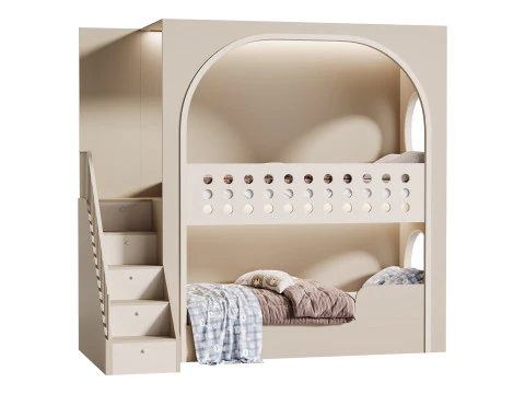 Childrens bunk bed 39 3D Model